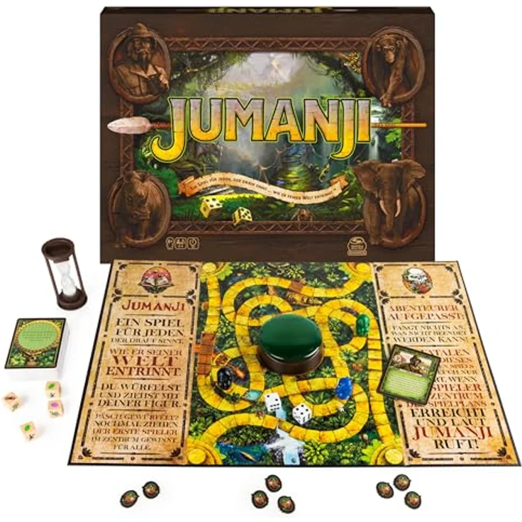 Spin Master Jumanji - deutsche Neuauflage Brettspiel, das actiongeladene Familienspiel für 2–4 mutige Abenteurer ab 8 Jahren – Bild 2