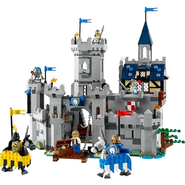 LEGO Creator 3-in-1 Ritterburg im Mittelalter, Bauset mit 6 Minifiguren und 2 Pferden, umwandelbar in Turnierplatz oder Stadt, Geschenk für Kinder ab 9 Jahren 31168 – Bild 2