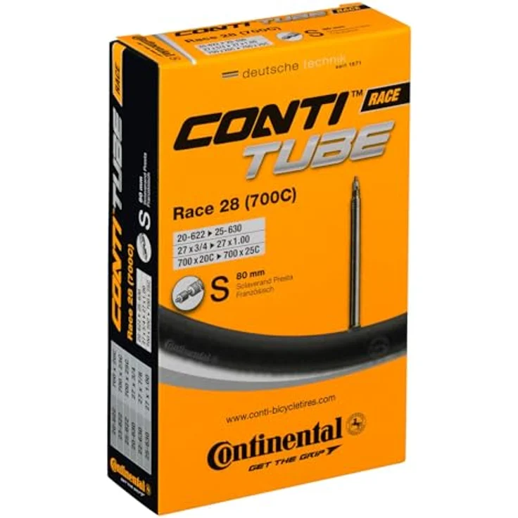 Continental Schlauch Race, Small, 0180000, Kinderfahrrad Zubehör für rennmäßiges Radfahren, Light & Supersonic-Varianten zur Gewichtsreduzierung, Hermetic Plus für pannensicheres Radfahren, Freeride- und Downhill-Röhren für extra Schutz. – Bild 2