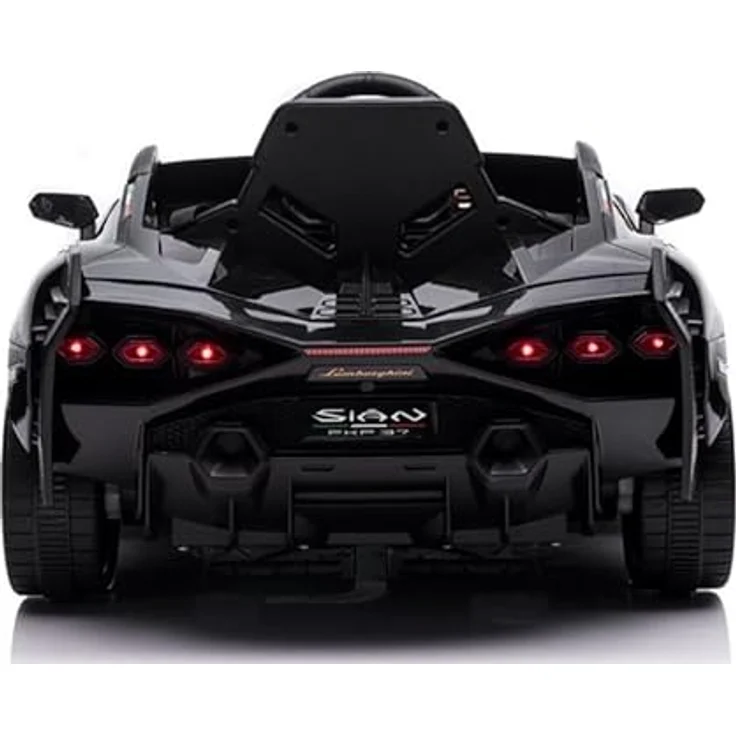 FINOOS Lamborgini Sian 12V Kinder Elektroauto mit Fernbedienung, Ledersitz, MP3-Player, Hupe, Licht, schwarz – Bild 3