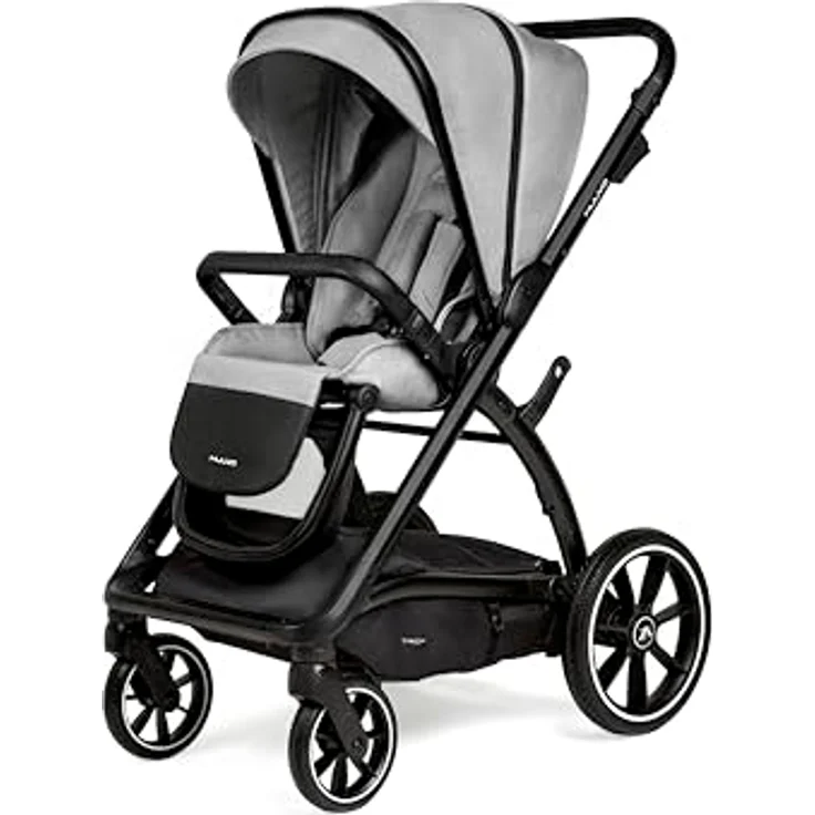 Muuvo Trick 2in1 Kombi Kinderwagen SET, flach zusammenklappbar, mit 3D-Airflow-Belüftung und integriertem Moskitonetz, Steel Grey – Bild 4