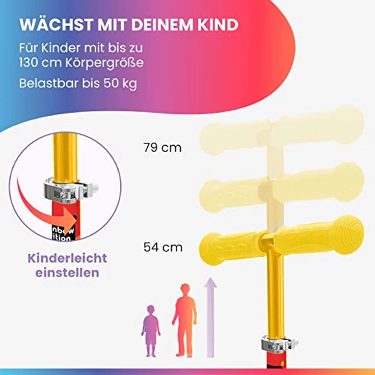 fun pro ONE Special Edition, Kinderroller mit LED-Rädern, klappbar, Regenbogenfarben, für Jungen & Mädchen ab 3 Jahren – Bild 4