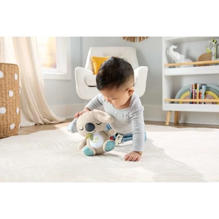 Fisher-Price Koala-Spieluhr, Plüsch-Spielzeug mit weißem Rauschen und Musik für Neugeborene, 20 Minuten Wiedergabezeit, zur Befestigung am Kinderwagen, JBD65 – Bild 2