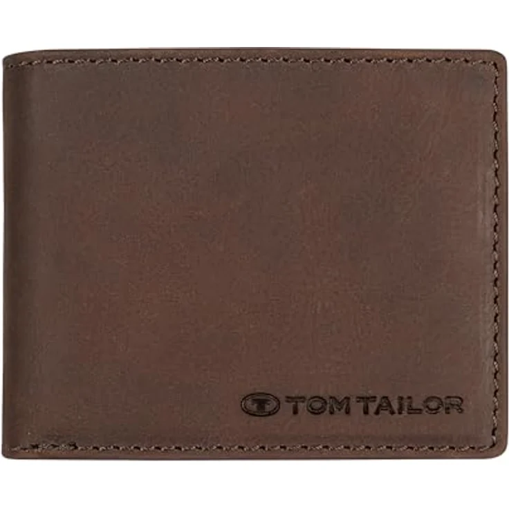 TOM TAILOR Ron Herren Geldbörse RFID Klein Querformat Leder Braun – Bild 1