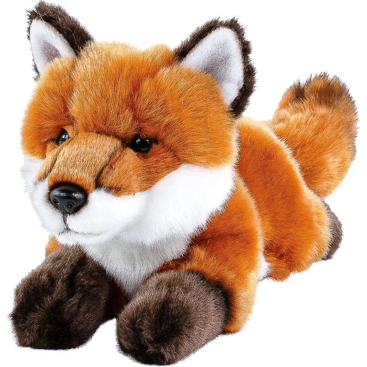 Teddys Rothenburg Kuscheltier Fuchs liegend rotbraun 30cm (mit Schwanz) – Bild 1