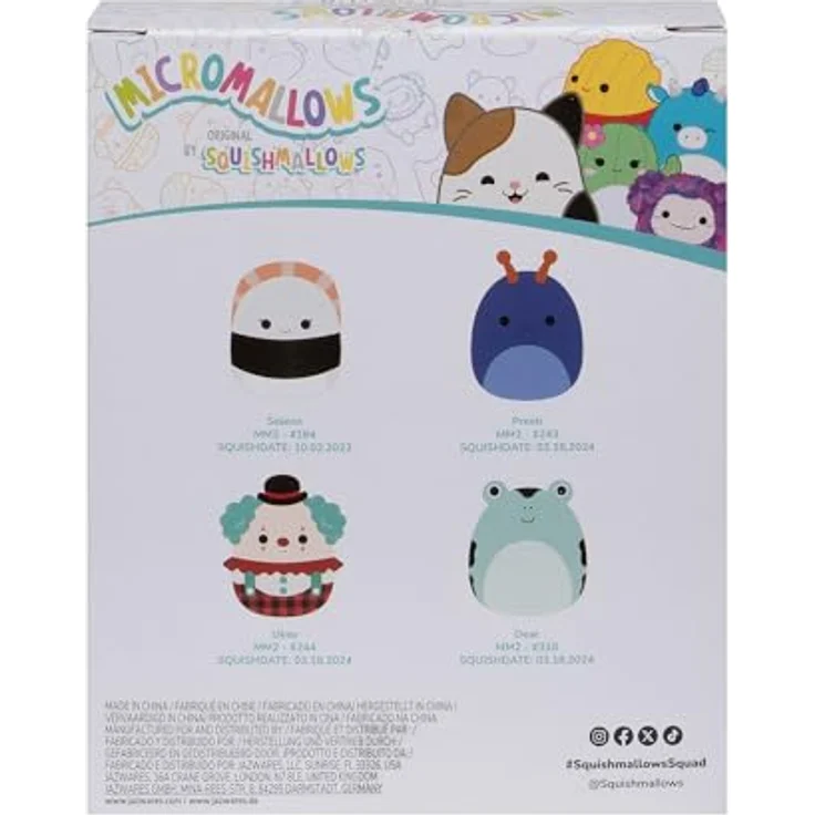 Squishmallows Micromallows 6,5 cm 4er Set, mehrfarbig, kuschelweiches Plüschspielzeug zum Sammeln und Tauschen – Bild 10