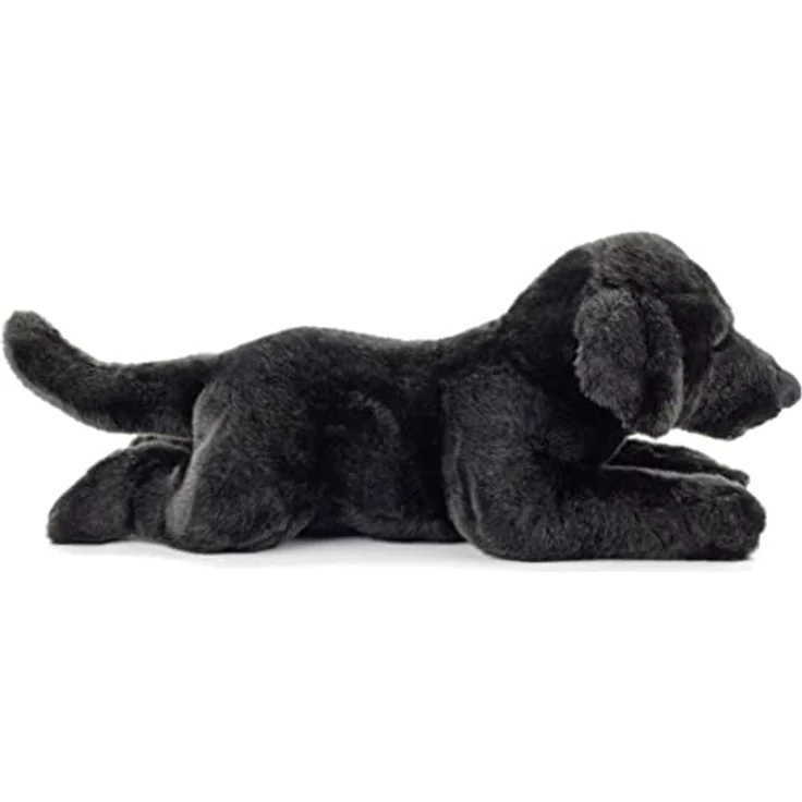 Uni-Toys - Labrador schwarz, liegend - 40 cm (Länge) - Plüsch-Hund, Haustier - Plüschtier, Kuscheltier - Naturgetreues Design, geprüfte Sicherheit, recyceltes Füllmaterial – Bild 3