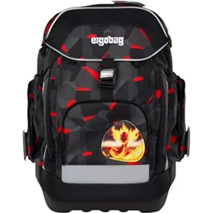 ergobag maxi set 6-teilig, ergonomischer Schulrucksack für Grundschule, verstellbar, grau, inkl. Sportrucksack und gefülltem Federmäppchen – Bild 2
