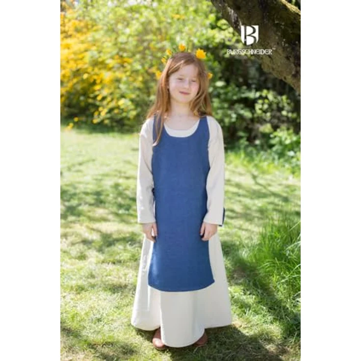 Burgschneider Kinderüberkleid Ylva - Meerblau, Unisex, Baumwolle, Historisch - Early Medieval, Viking – Bild 5