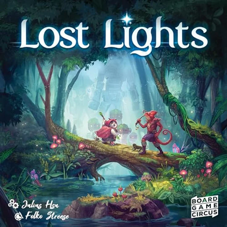 Board Game Circus Lost Lights, Familienspiel für 2 Spieler mit 27 individuell illustrierten Karten und strategischem Drafting-Mechanismus – Bild 5