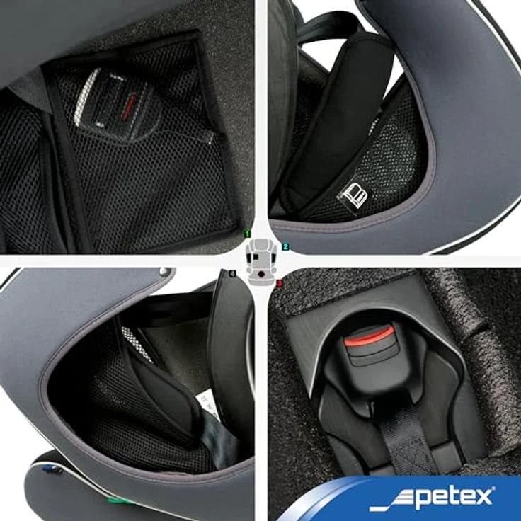 Petex Autokindersitz Supreme Plus mit Isofix, schwarz, ab 15 Monaten - 12 Jahren – Bild 4