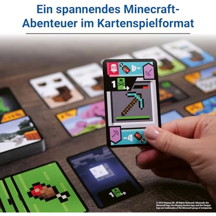 RAVENSBURGER Minecraft Explorers Kartenspiel, kooperatives Kartenspiel mit strategischen Aktionen und Monsterkonfrontationen, mehrfarbig – Bild 3