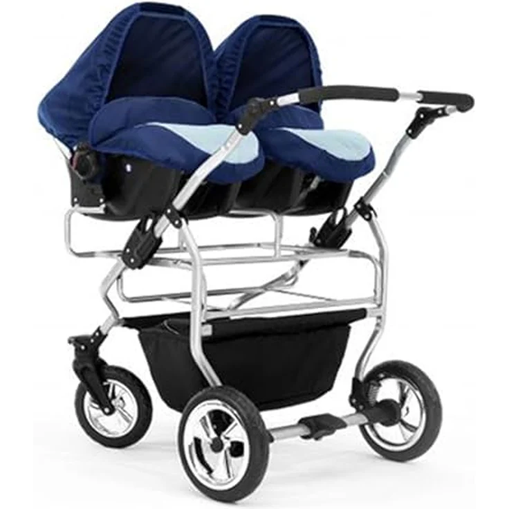 Elcar Zwillingskinderwagen 4 in 1 Duo inkl. Autositze - 13 Teile - in 20 Farben, variable Montagemöglichkeiten, hoher Komfort und Federung – Bild 4
