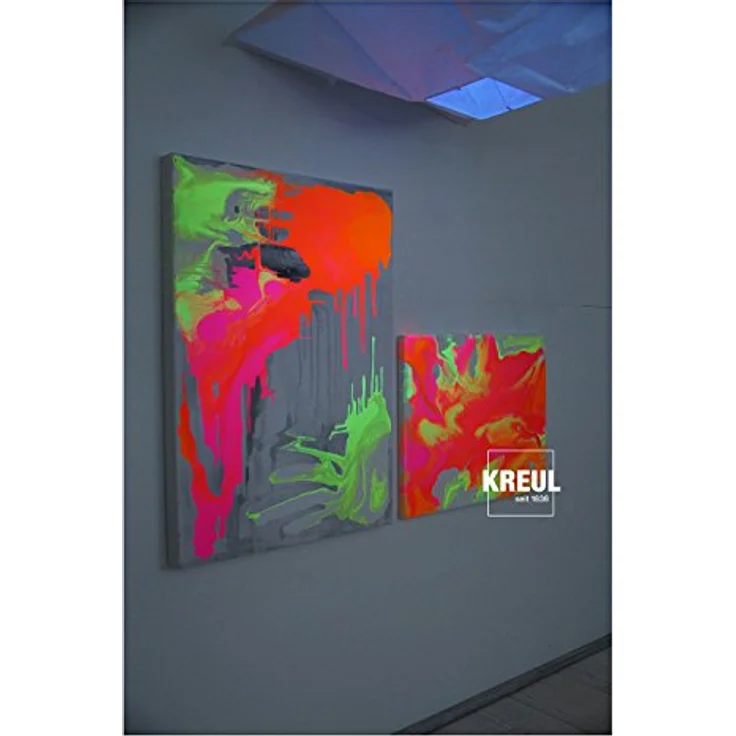 Kreul Solo Goya Triton Acrylfarbe fluoreszierend pink, 750 ml Flasche, schnell matt trocknend, Wasserbasis, hohe Farbintensität, vielseitig einsetzbar – Bild 4