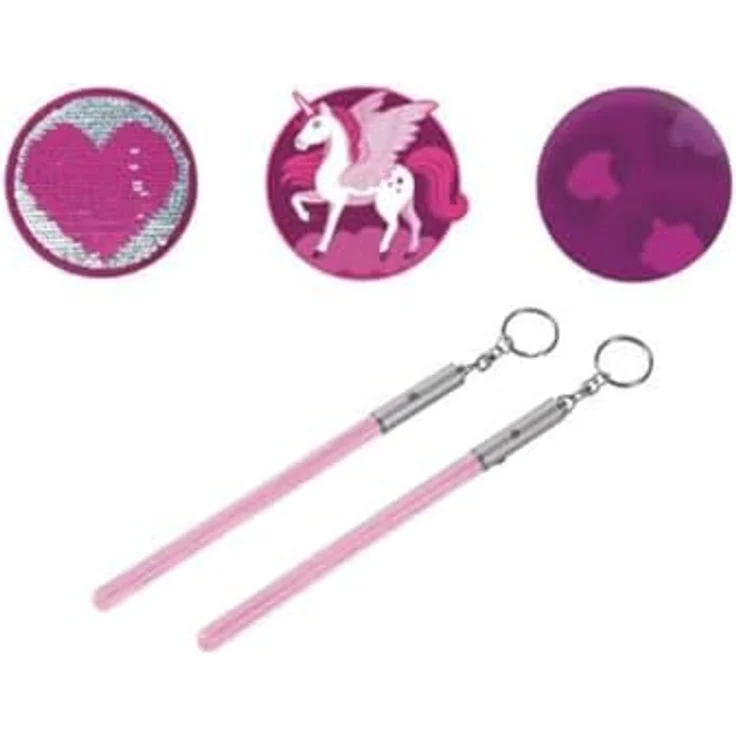 Schneiders Vienna Ergolite Berry Paw Schulranzen, ergonomische Schultasche aus recycelten PET-Flaschen, 22 Liter Volumen, inkl. LED-Leuchtstäbe und Zubehör – Bild 4