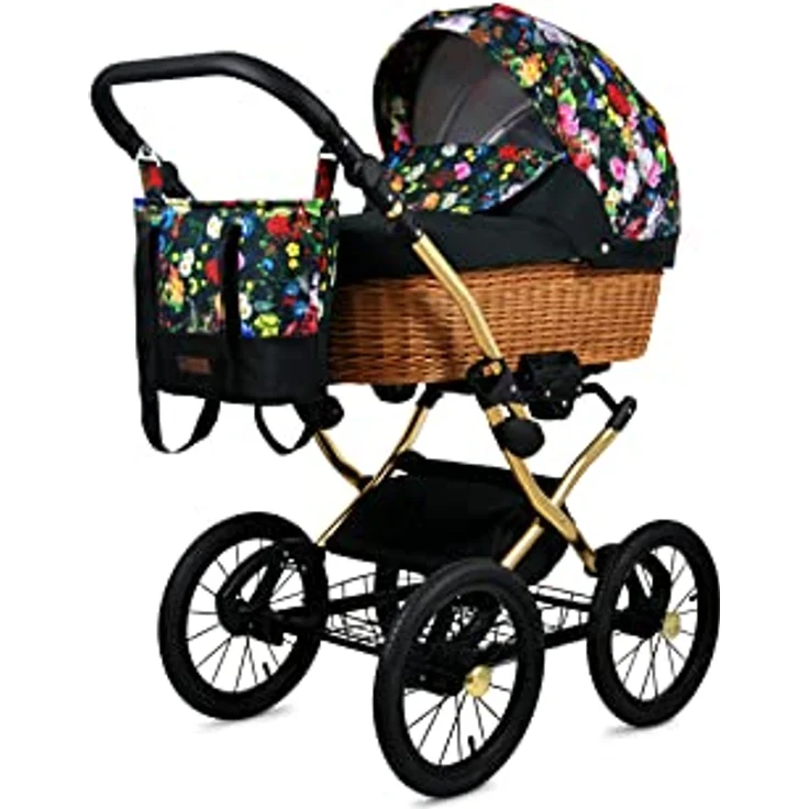 Babylux BabyLux ALU 2in1 Kinderwagen für Kleinkinder – Garden Flowers - Max. 15kg, verstellbare Rückenlehne und Fußstütze – Bild 2