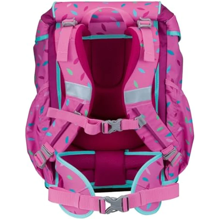 DerDieDas ErgoFlex Superlight Schulranzen Set 5-teilig, ergonomisches Tragesystem, 22 Liter Volumen, Sweet Sprinkles pink – Bild 3