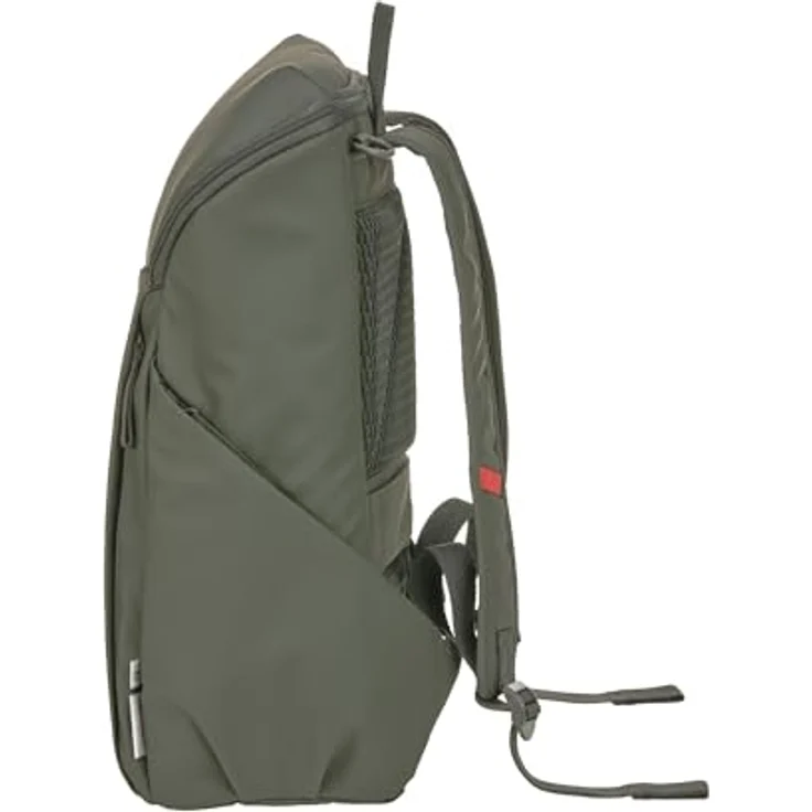 LÄSSIG Baby Wickelrucksack Slender Up Backpack olive mit Wickelunterlage, Kinderwagenbefestigung und Flaschenhalter – Bild 4