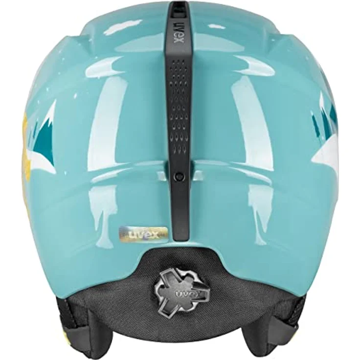 uvex Kinder Skihelm viti, Turquoise Rabbit, verstellbares IAS System, FAS-Gurtband, monomatic Komfortverschluss – Bild 3