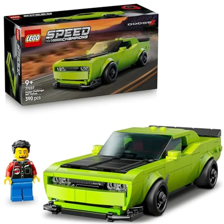 LEGO Speed Champions 77237, Dodge Challenger SRT Hellcat, 390-teiliges Modell für Kinder ab 9 Jahren, 17cm x 7cm x 4cm