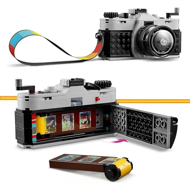 LEGO Creator 3in1 Retro Kamera Spielzeug mit 3 Modellen für Mädchen und Jungen, Büro- und Zimmer-Deko, Baue um in Fernseher oder Videokamera, Geschenk für kleine Fotografen ab 8 Jahren 31147 – Bild 3