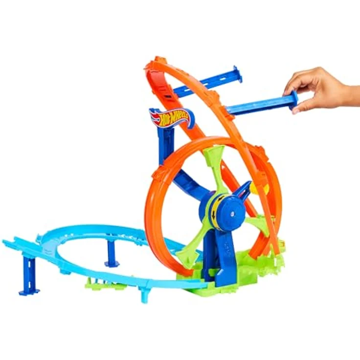 Hot Wheels Action Loop & Crash, Autorennbahn mit innovativem Radmechanismus und Looping, inkl. 1:64 Spielzeugauto, klappbar mit Griff – Bild 4