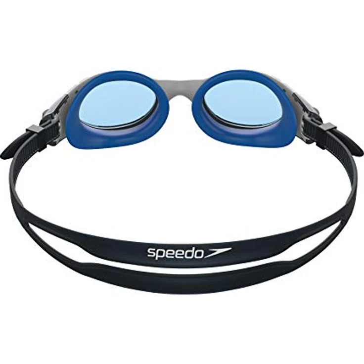 Speedo Futura Biofuse Flexiseal Schwimmbrille, Extra-Komfort, gepolsterte Passform, weiß und blau, Erwachsene Unisex Größe – Bild 3