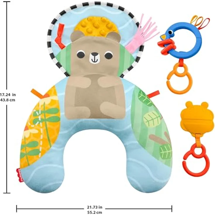 Fisher Price Balanced Beginnings Tummy Wedge, Bauchlagen-Keil mit sensorischen Aktivitätsspielzeugen, geeignet ab 0 Monaten – Bild 6