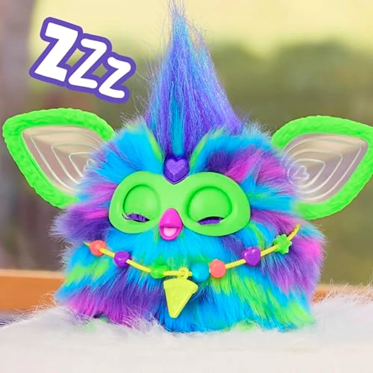 Hasbro Furby Galaxy, Elektronisches Plüschtier mit Lichtern, Geräuschen und 5 Sprachmodi für Kinder ab 6 Jahren, Mehrfarbig – Bild 5