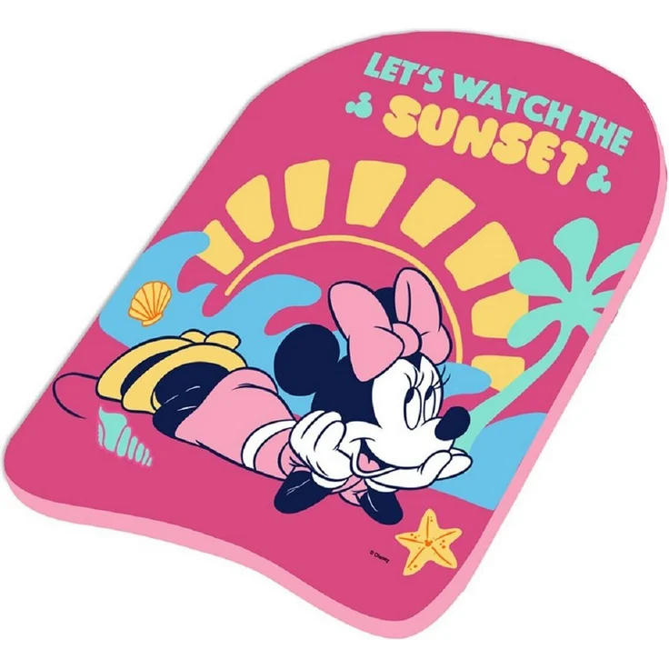 Disney Minnie Mouse Schwimmbrett, ergonomisches Kickboard für Kinder, 41x26x3 cm, leicht und strapazierfähig