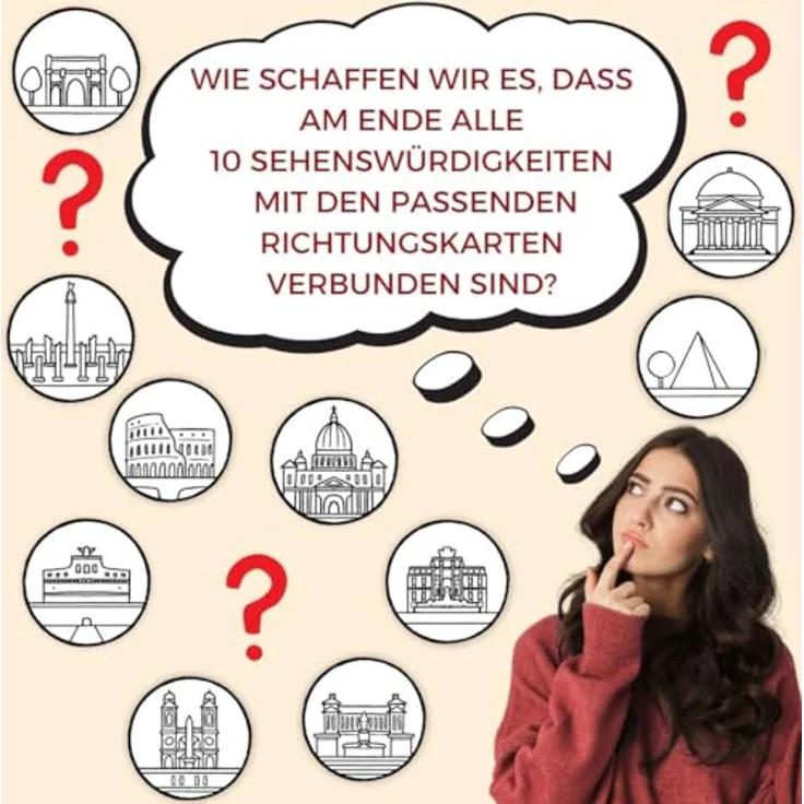HUCH! City Flip: Roma - Familienspiel mit 50 doppelseitigen Romkarten, 12 Stadtbaukarten und 10 Sehenswürdigkeiten-Plättchen, für 1-4 Spieler ab 8 Jahren – Bild 4