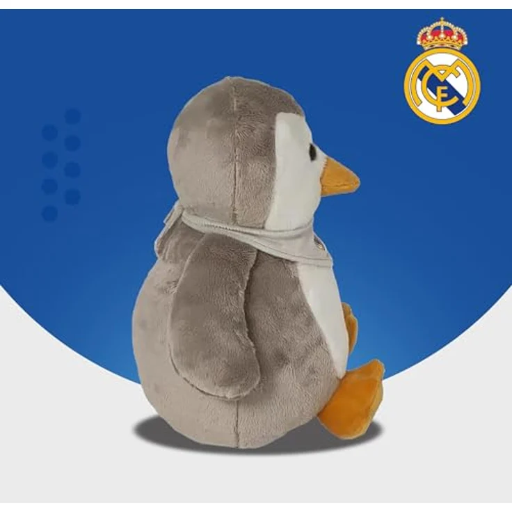 Real Madrid Pinguin-Plüschtier 25 cm, beige, weiches Kuscheltier für Kinder – Bild 5
