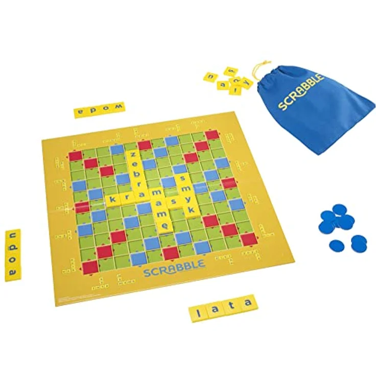 Mattel Games Scrabble Junior - Langlebigkeit, flexible Gestaltung, für Anfänger und Fortgeschrittene – Bild 2