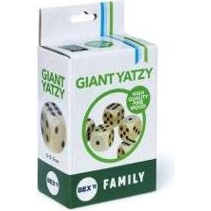 Tactic Giant Yatzy Familien-Wurfspiel aus Holz, Outdoorspiel für Groß und Klein