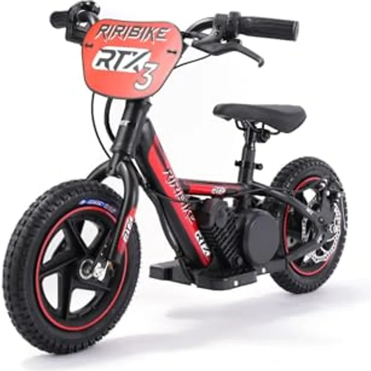 Beneo RIRIBIKE RTX3, Elektro Laufrad für Kinder, 24V 100W, rot, mit Lithium-Batterie, Scheibenbremse, verstellbarem Polyurethan-Sitz, 12 Zoll