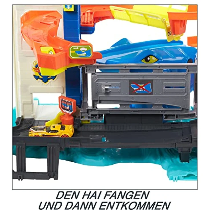 Mattel® Hot Wheels HMF86, City Shark Escape Spielset für Kinder ab 4 Jahren, bunt – Bild 7