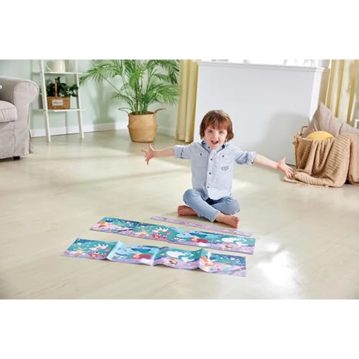 Hape E1640 Puzzle, Mehrfarbig - Multi-Pack-Puzzle mit 4 verschiedenen Teileanzahlen und Erzählplättchen – Bild 2