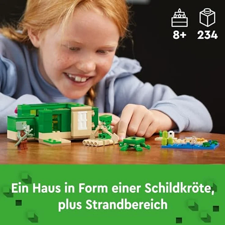 LEGO Minecraft Das Schildkrötenstrandhaus, Spielzeug-Haus mit Zubehör für Mädchen und Jungen ab 8 Jahren, Set mit Tieren und Figuren aus dem Videospiel, Geschenk für Gamer 21254 – Bild 2