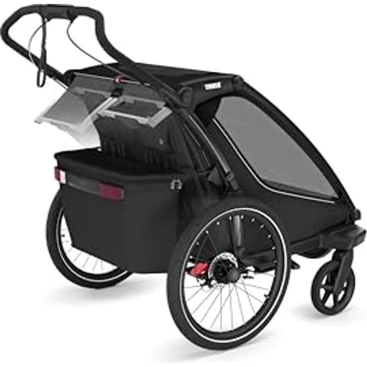 Thule Chariot Sport 2 Double, Veloanhänger mit modularen Sitzmöglichkeiten und integrierter LED-Beleuchtung – Bild 4