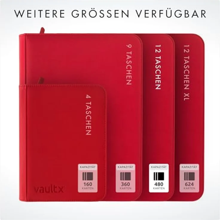 Vault X Premium eXo-Tec Zip Heftmappe - 12 Fächer Sammelkarten Trading Cards Mappe - 480 Fächer mit Seitenöffnung für Spielkarten zum sammeln und tauschen – Bild 7