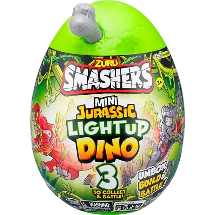 ZURU Smashers - Jurassic Light Up Dino Ei Mini Serie 1, Sammelfigur mit leuchtenden Dino-Überraschungen, sortierter Artikel – Bild 6