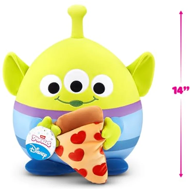 Snackles Disney Plüschspielzeug, 35 cm großes Alien mit Pizza-Snack-Accessoire, superweicher Plüsch – Bild 4