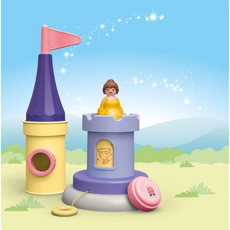 Playmobil® Konstruktions-Spielset Belles Spielturm mit Melodie (71458), JUNIOR & Disney, (7 St), Made in Europe – Bild 5