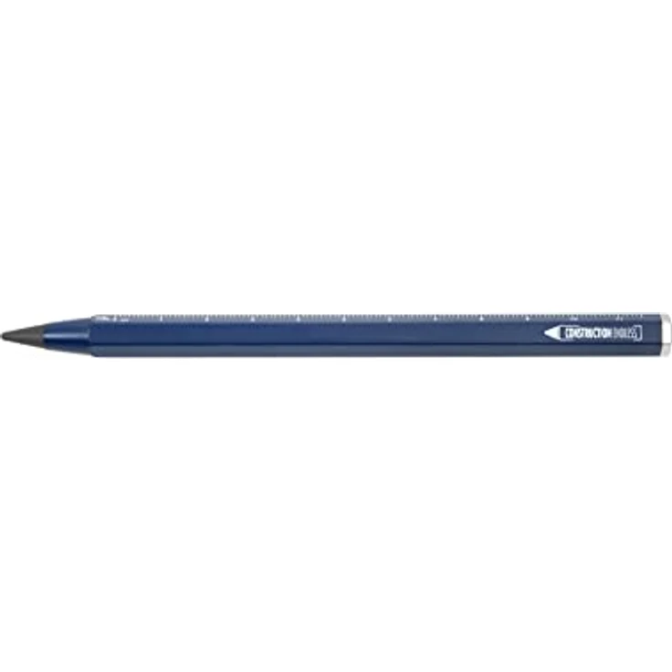 Troika CONSTRUCTION ENDLESS Multitasking-Bleistift, nachhaltige Endlos-Schreibspitze, blau, austauschbar, radierbar mit Zentimeter-/Zoll-Lineal, 147 x 10 x 10 mm – Bild 2