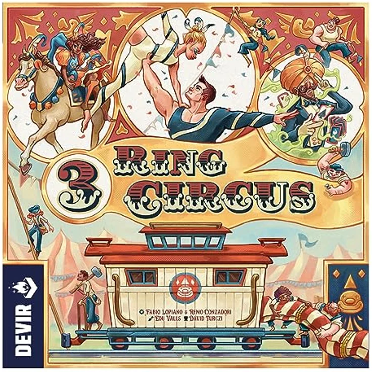 Devir 3 Ring Circus, Brettspiel für strategische Entscheidungsfindung und hochwertige Familienunterhaltung – Bild 2