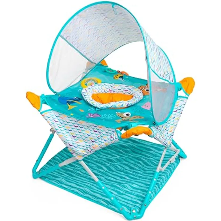 Bright Starts Disney Baby Findet Nemo Jumperoo, Tragbares Aktivitätscenter mit Sonnendach, verstellbar für 6-12 Monate