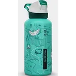 QUECHUA Trinkflasche Bottle 900 Aluminium, karibikblau, 0,6 l