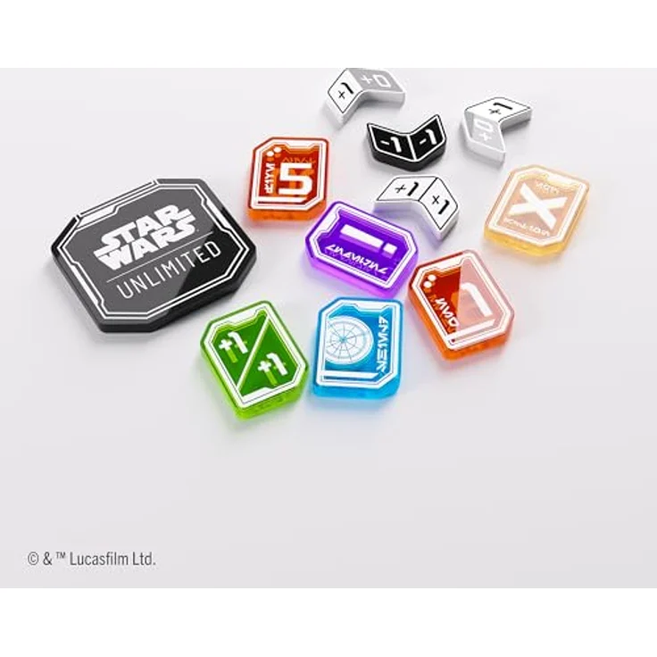 Gamegenic Star Wars: Unlimited Premium Tokens PRO, Set mit 55 Acryl-Markern, doppelseitig, Schadensmarker mit unterschiedlichen Werten – Bild 4