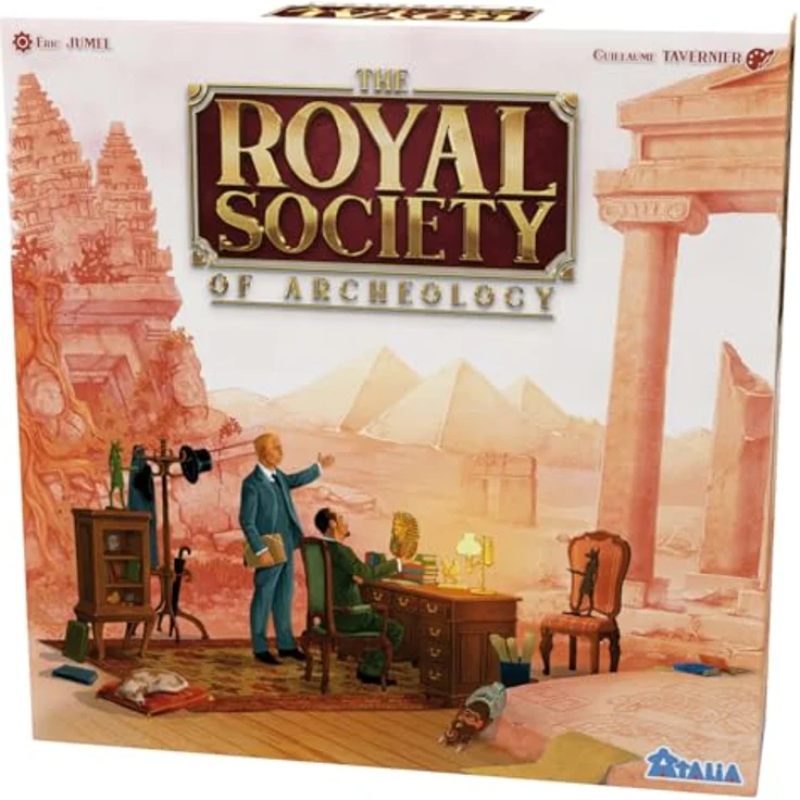 Huch & Friends The Royal Society of Archeology, Brettspiel für 2-4 Spieler, strategisches Worker-Placement mit einzigartigem Aktionsmechanismus und historischen Expeditionen – Bild 2