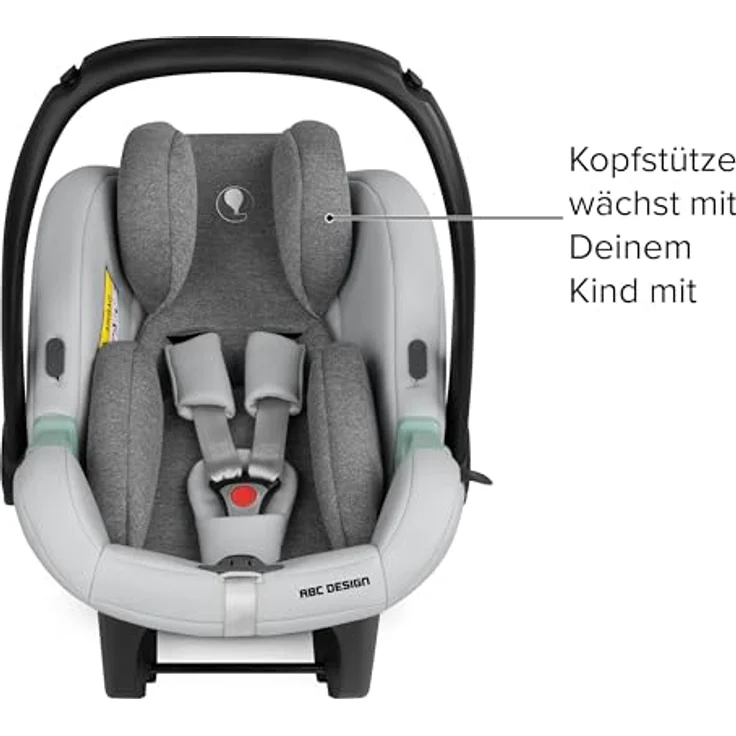ABC Design Babyschale Tulip, i-Size Autokindersitz, ab Geburt bis 13 kg, Pure Edition Nature - Petrol – Bild 4